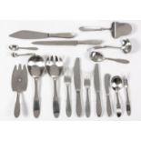 A SET OF MITRA PATTERN STAINLESS STEEL CUTLERY