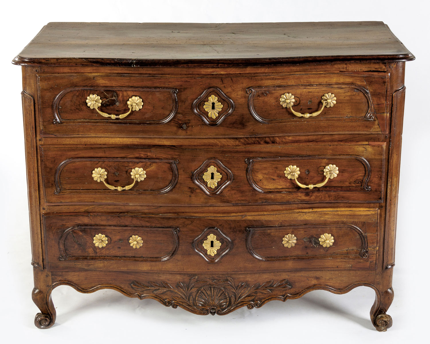 A FRENCH OAK CHEST-OF-DRAWERS, 19TH CENTURY