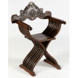 A SAVONAROLA ARMCHAIR