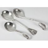 A SILVER PATTERN 41 JAM AND SUGAR SPOON DESIGNED BY GEORG JENSEN, CIRCA 1925