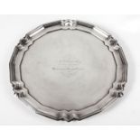 A GEORGE V SILVER SALVER, MAPPIN AND WEBB, SHEFFIELD, 1933