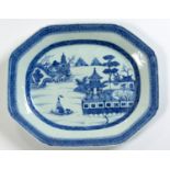A LARGE CHINESE BLUE AND WHITE EXPORT PLATTER, QING DYNASTY, QIANLONG 1736 – 1795