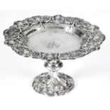 A VICTORIAN SILVER FRUIT STAND, WALKER AND HALL, SHEFFIELD, 1898