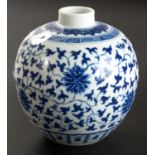 A CHINESE BLUE AND WHITE ‘LOTUS’ VASE, QING DYNASTY, 19TH CENTURY