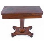 A WILLIAM IV MAHOGANY CARD TABLE