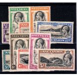 ASCENSION * 1934 Second set of 10. Very fine mint. SG 21-30. Cat £ 120