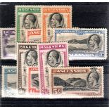 ASCENSION * 1934 Set of 10. Very fine mint. SG 21-30. Cat £ 120