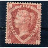 GREAT BRITAIN * 1870-1874 1 1/2d lake-red. Plate 3. Fine mint. Large part o.g. SG 52. Cat £ 500