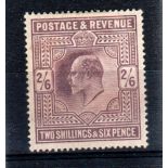 GREAT BRITAIN ** 1905 King Edward VII 2/6 dull purple. Full o.g. SG 262. Cat £ 600