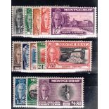 MONTSERRAT ** 1951 King George VI set of 13. Unmounted mint. Full o.g. SG 123-135. Cat £ 70