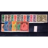 NYASALAND */** 1938-1944 King George VI set of 18. Very fine mounted/unmounted mint. Large part o.g.