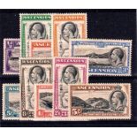 ASCENSION ** 1934 Set of 10. Very fine unmounted mint. SG 21-30. Cat £ 120