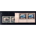 SOUTH AFRICA */** 1935-1951 Officials reading downwards with OFFICIAL at left. 5/- black & blue-