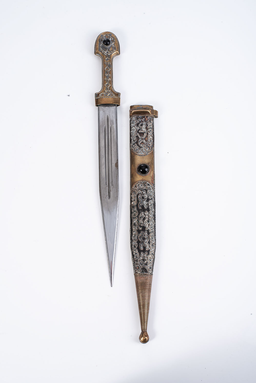 KINJAL CAUCASIAN RUSSIAN DAGGER Caucasian kinjal with scabbard (beautifully finished, nice signs - Image 2 of 2