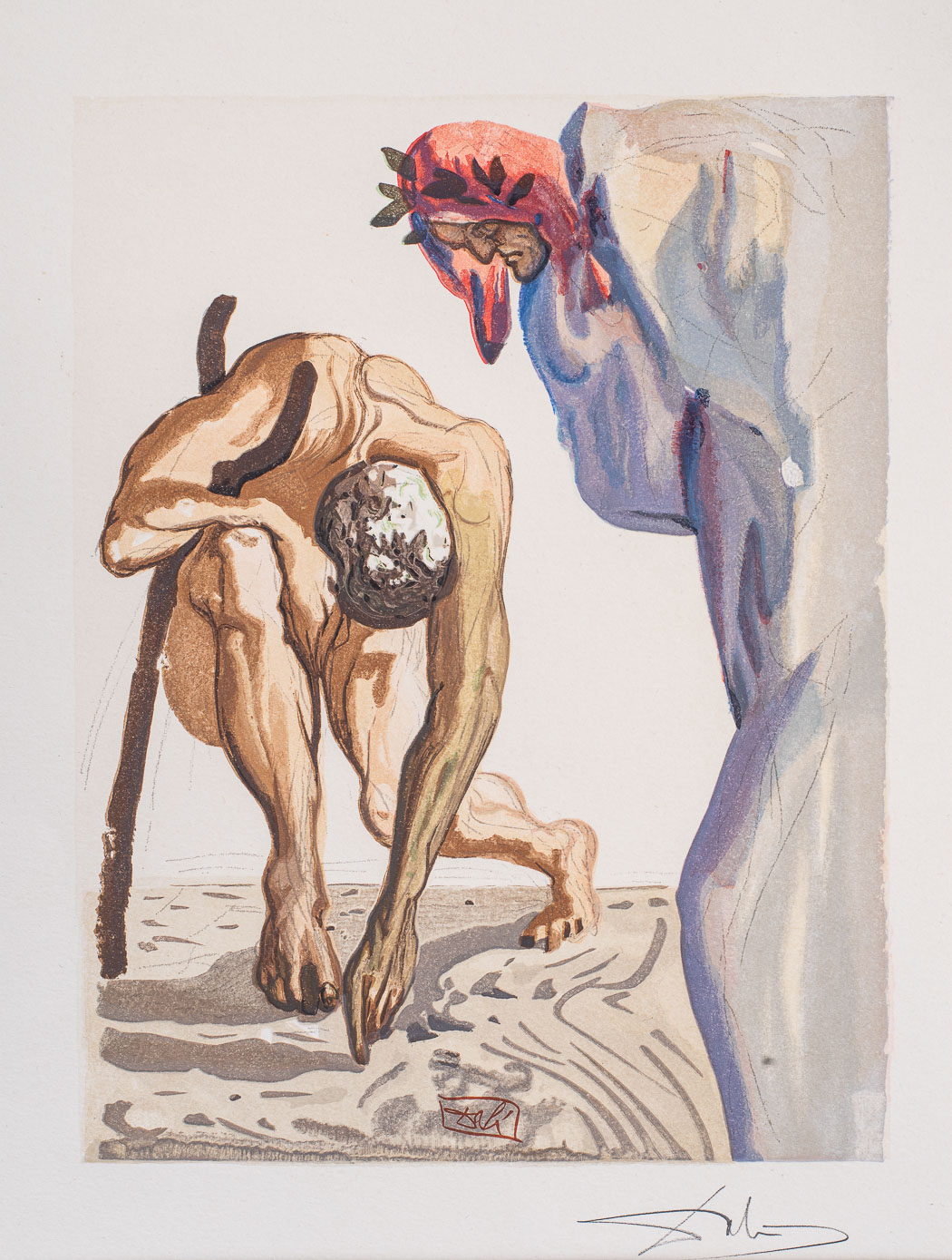 Salvador Dali (Spanish 1904-1989) PRINCES OF THE FLOWERED VALLEY (Purgatory 7), and MISERS AND