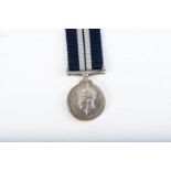BRITISH DISTINGUISHED SERVICE MEDAL MINIATURE George VI. Complete with ribbon