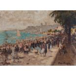 Merio Ameglio (Italian 1897-1970) CANNES CROISETTE signed and dated 44; titled on the reverse oil on