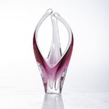 A FLYGSFORS GLASSWORKS SOMMERSO VASE DESIGNED BY PAUL KEDELV, 1957 Part of the "Cocquille' range,