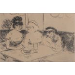 Jean-Louis Forain (French 1852-1931) MAISON CLOSE etching Published in 'Croque Parisiens : Marcel