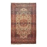 A SILK BASE ISFAHAN RUG, MODERN condition: fair 250 by 153cm