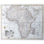 Emanual Bowen A NEW AND ACCURATE MAP OF AFRICA (1747) 1747 Copper engraving, centre fold, paper with