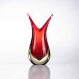 A MURANO SOMMERSO GLASS VASE With original label22,5cm high