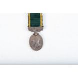 SOUTH AFRICAN EFFICIENCY MEDAL MINIATURE George VI. Complete with ribbon