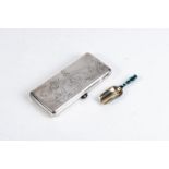 A RUSSIAN SILVER CHEROOT CASE, IVAN YEVSTIGNIEV, MOSCOW Rectangular, the hinged cover chased with