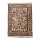 A SILK BASE ISFAHAN RUG, MODERN, IRAN condition: good 173 by 110cm