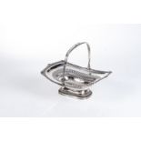 A GEORGE III SILVER BASKET, J W STORY AND W ELLIOT, LONDON, 1812 Rounded rectangular, the