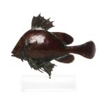 Robin Kenneth Lewis (South African 1942-1988) PERCH signed bronze height: 34cm (excluding Perspex