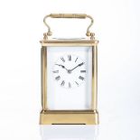 A BRASS CARRIAGE CLOCK BUYERS ARE ADVISED THAT A SERVICE IS RECOMMENDED FOR ALL CLOCKS