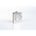 A SILVER CIGARETTE CASE, LONDON, 19TH CENTURY Rectangular with rounded top, hinged cover8cm long,