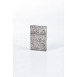 A SILVER FILIGREE CARD CASE Rectangular, with detachable cover8,5cm high, 36g