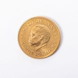 A BOTSWANA GOLD INDEPENDENCE SOVEREIGN 22ct gold, dated 30 SEPTEMBER 1966, 10 THEBE 11,5g