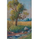 Olchert Braak (South African 20th Century-) TREE ALONGSIDE A STREAM and RONDAWELS ALONGSIDE A