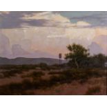 Dmitry Nikashin (South African 1968-) KAROO LANDSCAPE signed and dated 95; signed and dated twice on