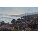 James Smith Morland (South African 1846-1921) COTTAGE AND COAST signed and dated 1902 oil on