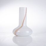 A BERTIL VALLIEN KOSTA BODA 'RAINBOW' VASE The oblate body and elongated neck in white glass with