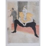 After Henri de Toulouse-Lautrec (French 1864-1901) LA CLOWNESSE ASSISE (MADEMOISELLE CHA-U-KAO)
