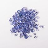 A MELEE OF LOOSE UNCOUNTED NATURAL TANZANITES Round brilliant-cut Tanzanites weighing 12.33 carats