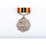 SADF SOUTHERN AFRICA MEDAL Full size. Number etched 55519 on rim. COA on reverse.