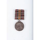 BOER WAR QUEENS SOUTH AFRICA MEDAL WITH 5 CLASPS Boer War Queens South Africa medal with five