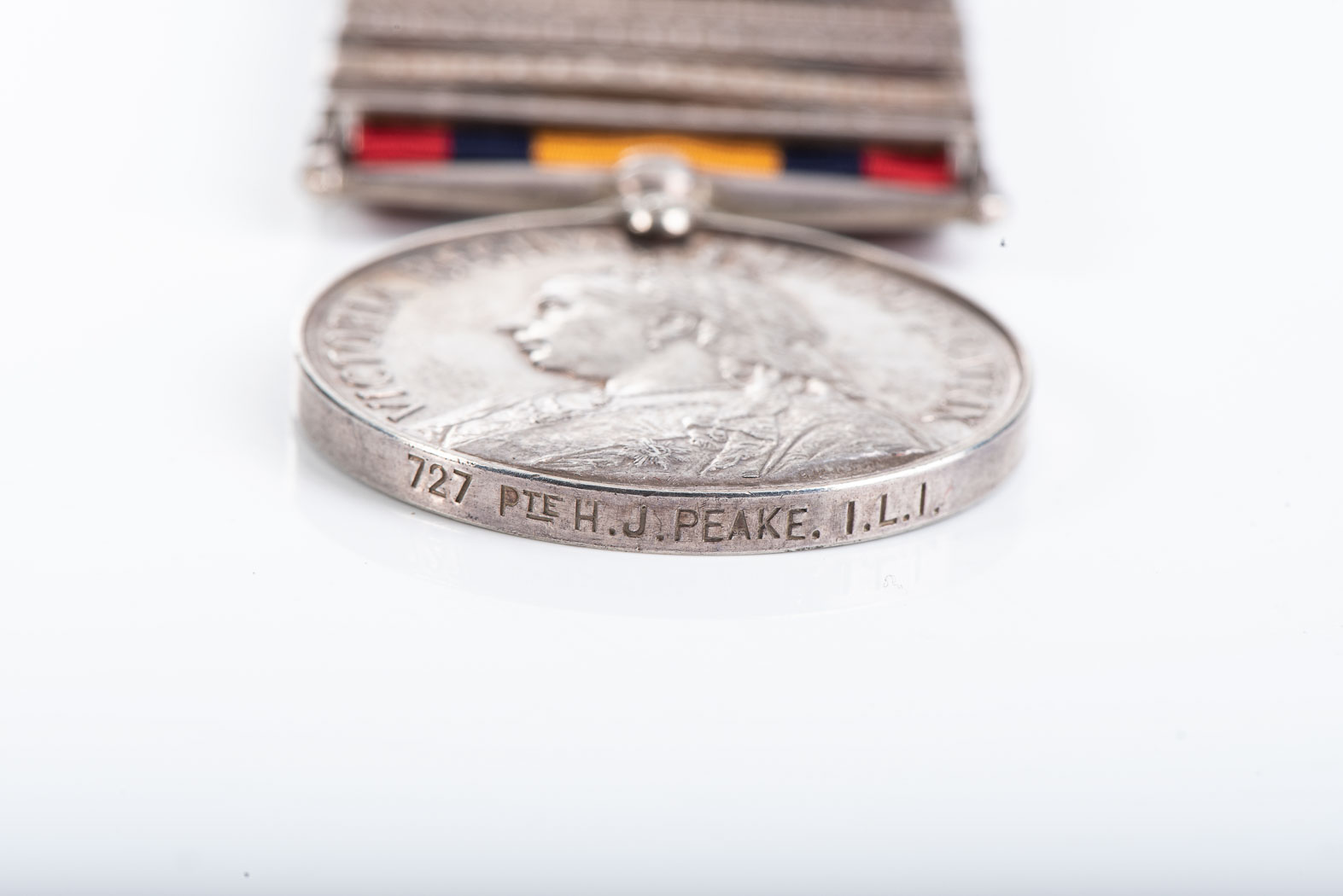 BOER WAR, SPIONKOP, QUEENS SOUTH AFRICA MEDAL WITH 8 CLASPS Boer War, Spion Kop, Queens South Africa - Image 3 of 3