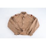 WWII UMVOTI MOUNTED RIFLES TROPICAL JACKET Original South African Staff Sergeant, Umovti Mounted