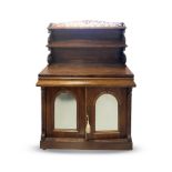 A MAHOGANY CHIFFONIER, 19TH CENTURY The rectangular top above an ogee frieze drawer, a pair of