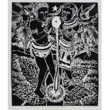 Mmakgabo Mmapula Mmangankato Helen Sebidi (South African 1943-) SHARING SPIRITS TOGETHER linocut,