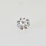 AN UNMOUNTED DIAMOND The certified 0,50 carat round brilliant cut diamond colour D clarity VS2