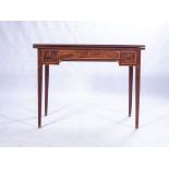 AN EDWARDIAN MAHOGANY TEA TABLE