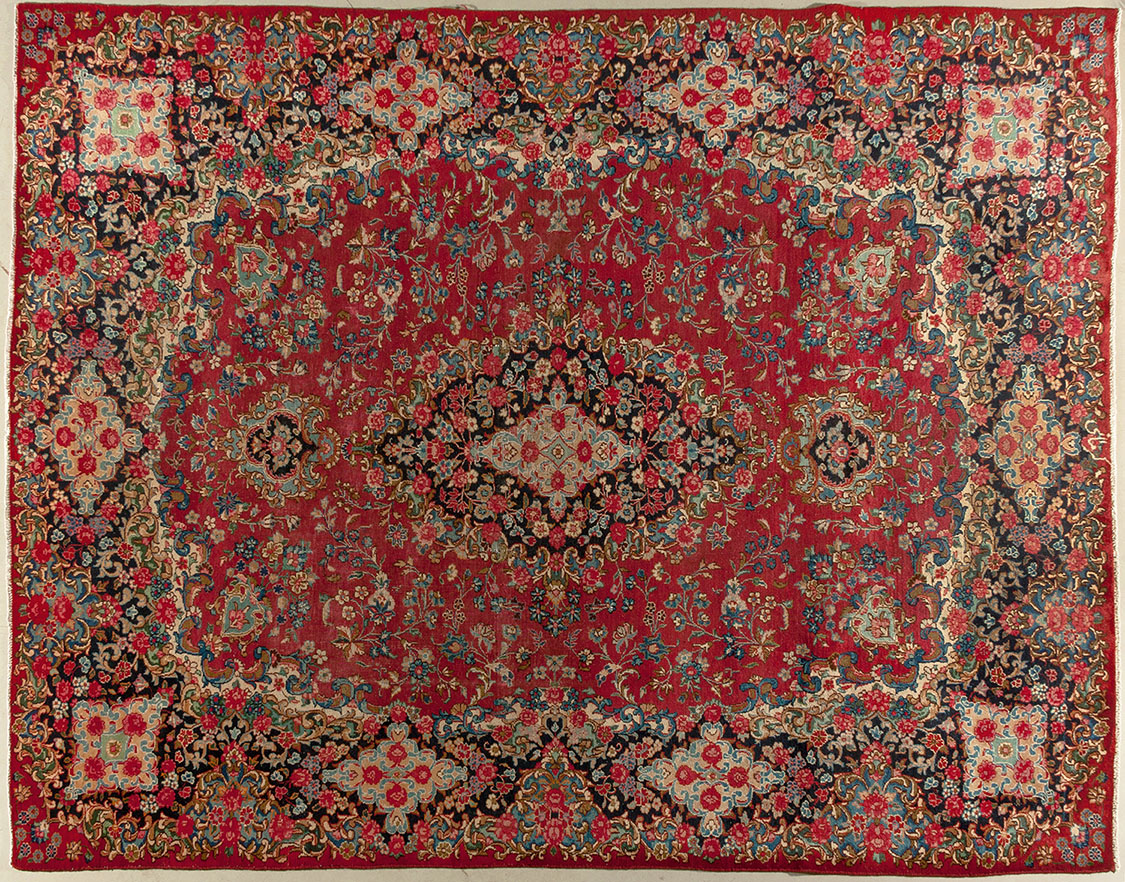 A SIGNED KERMAN RUG, IRAN, 1960